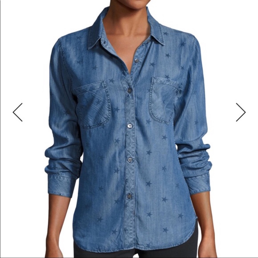Rails Carter Star Print Chambray Shirt